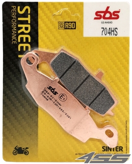 Predné brzdové platničky P strana SBS 704HS Sinter (Cesta)