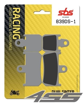 Predné závodné brzdové platničky SBS 839DS-1 Dual Sinter (Okruh)