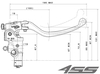 Radiálna brzdová pumpa Brembo 19 RCS (nastaviteľná rozteč 18/20mm) + nádobka brzdovej kvapaliny + montážna sada 110A26310+110A26385