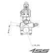 Radiálna brzdová pumpa Brembo 19 RCS (nastaviteľná rozteč 18/20mm) + nádobka brzdovej kvapaliny + montážna sada 110A26310+110A26385